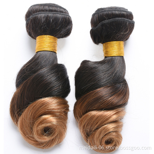 Hair Bundles Extension New 2019 Soft Loose Wave Customized Color Hair Extension Bundles, Brazilian Human Bundles Vendors